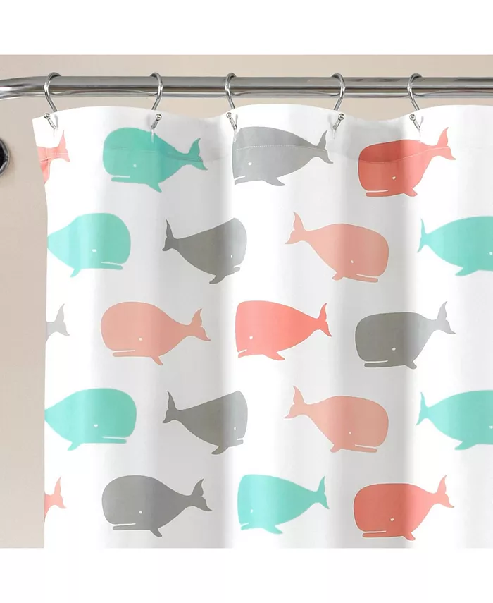 Macys Whale Shower Curtain for Kids  72 x 72