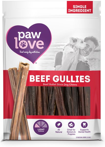 PawLove 6-in Gullies Dog Treat， 12 count