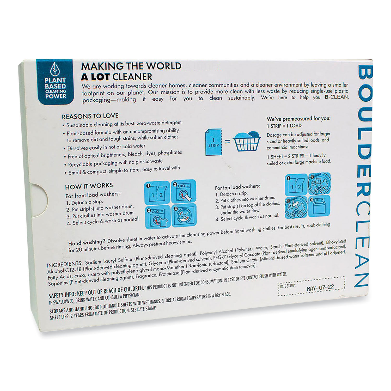 Laundry Detergent Sheets by Boulder Clean BCL607490EA