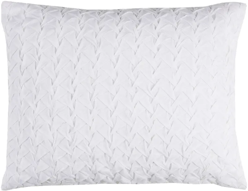 White Standard Sham - Carly Bedding Collection