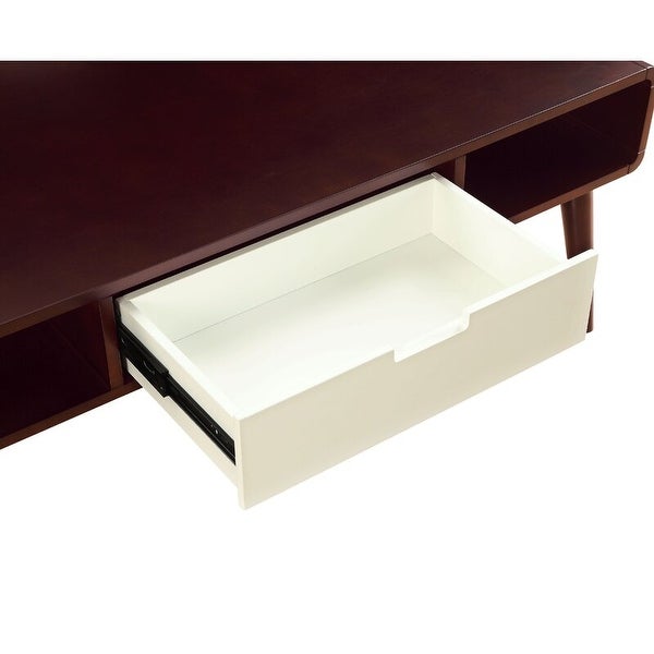 Christa Coffee Table in Espresso and White