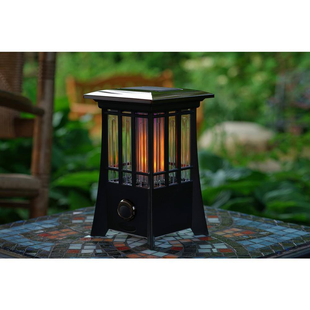 PIC Solar Patio Lantern Bug Zapper 12 Acre Coverage Led Flame Effect PIC-99188