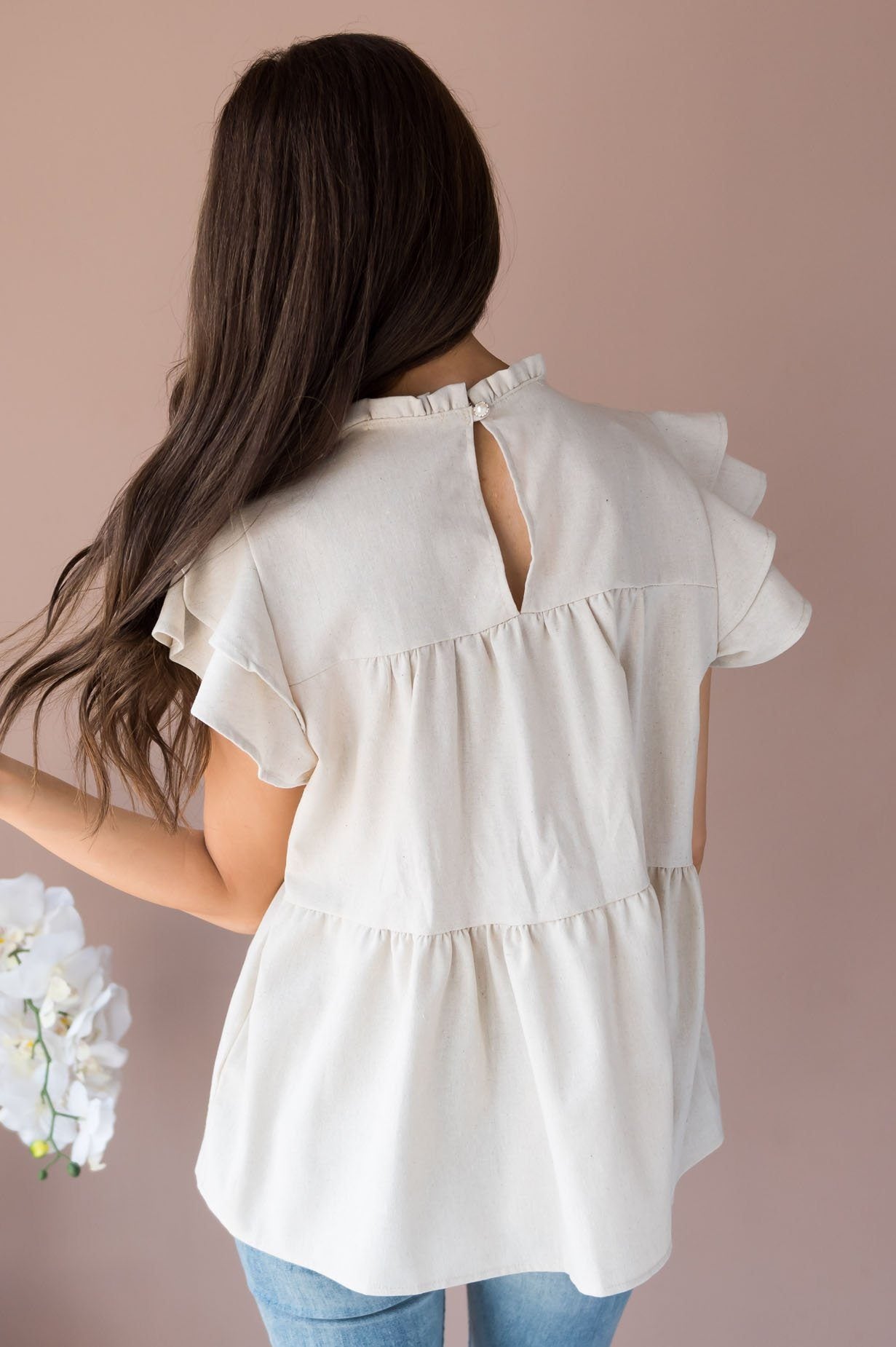 He Has Risen Modest Peplum Blouse