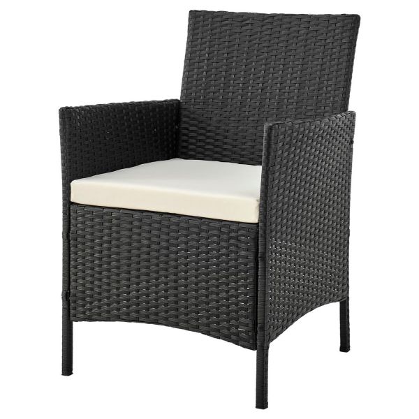 Imperia Patio 2- Person Seating Group with End Table with Cream Cushions