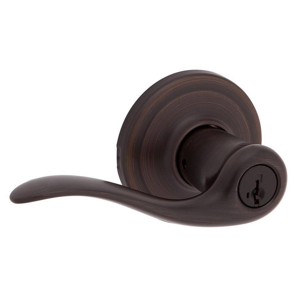 Kwikset Tustin Venetian Bronze Exterior Entry Door Handle Featuring SmartKey Security 740TNL 11P SMT CP K4