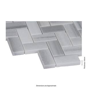 MSI Bergamo Herringbone 12 in. x 12 in. Polished Marble Floor and Wall Tile (0.94 sq. ft.Each) BERGAMO-HB