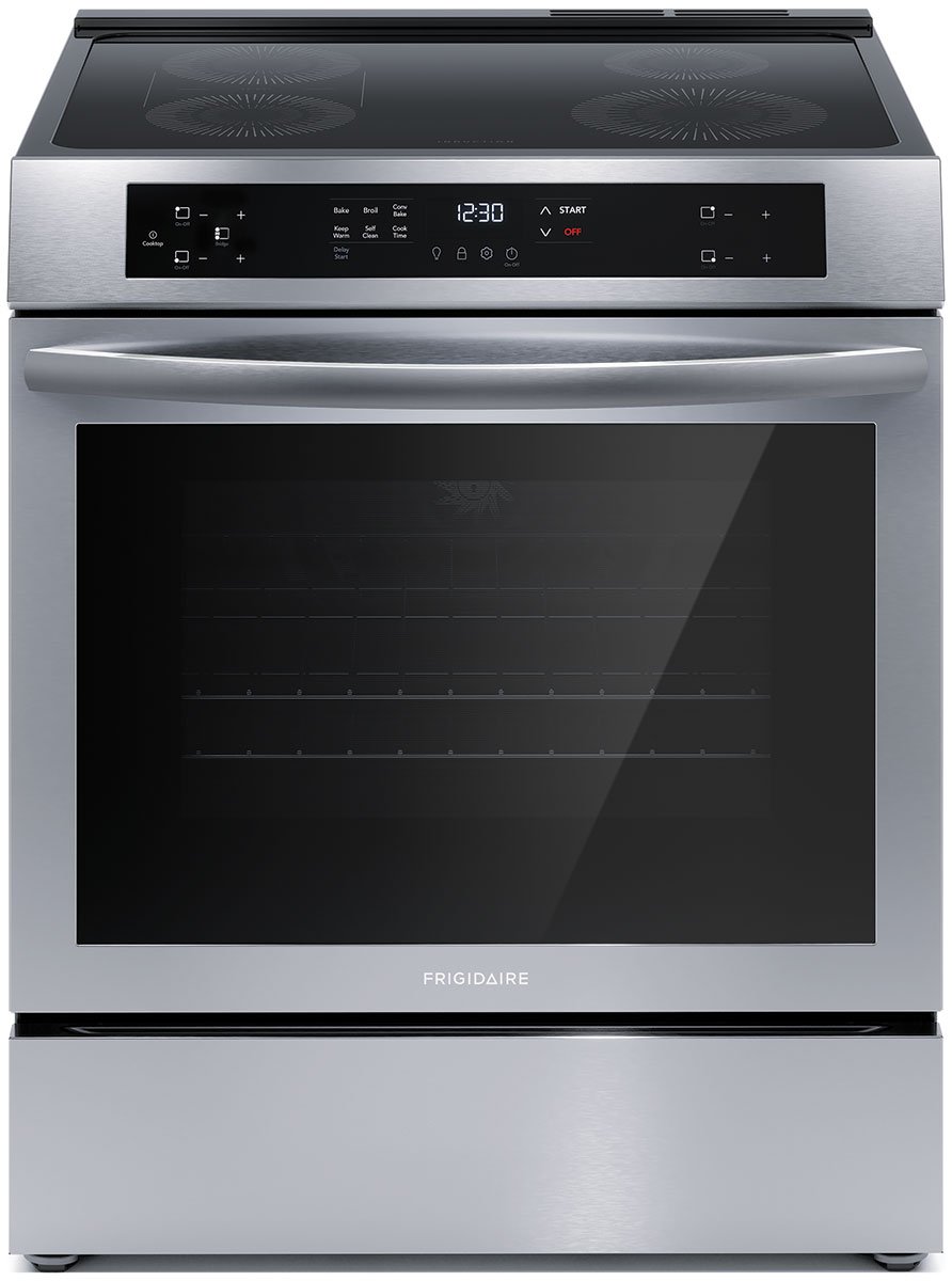 Frigidaire ADA 30-Inch Front Control Induction Range with Convection Bake in Stainless Steel