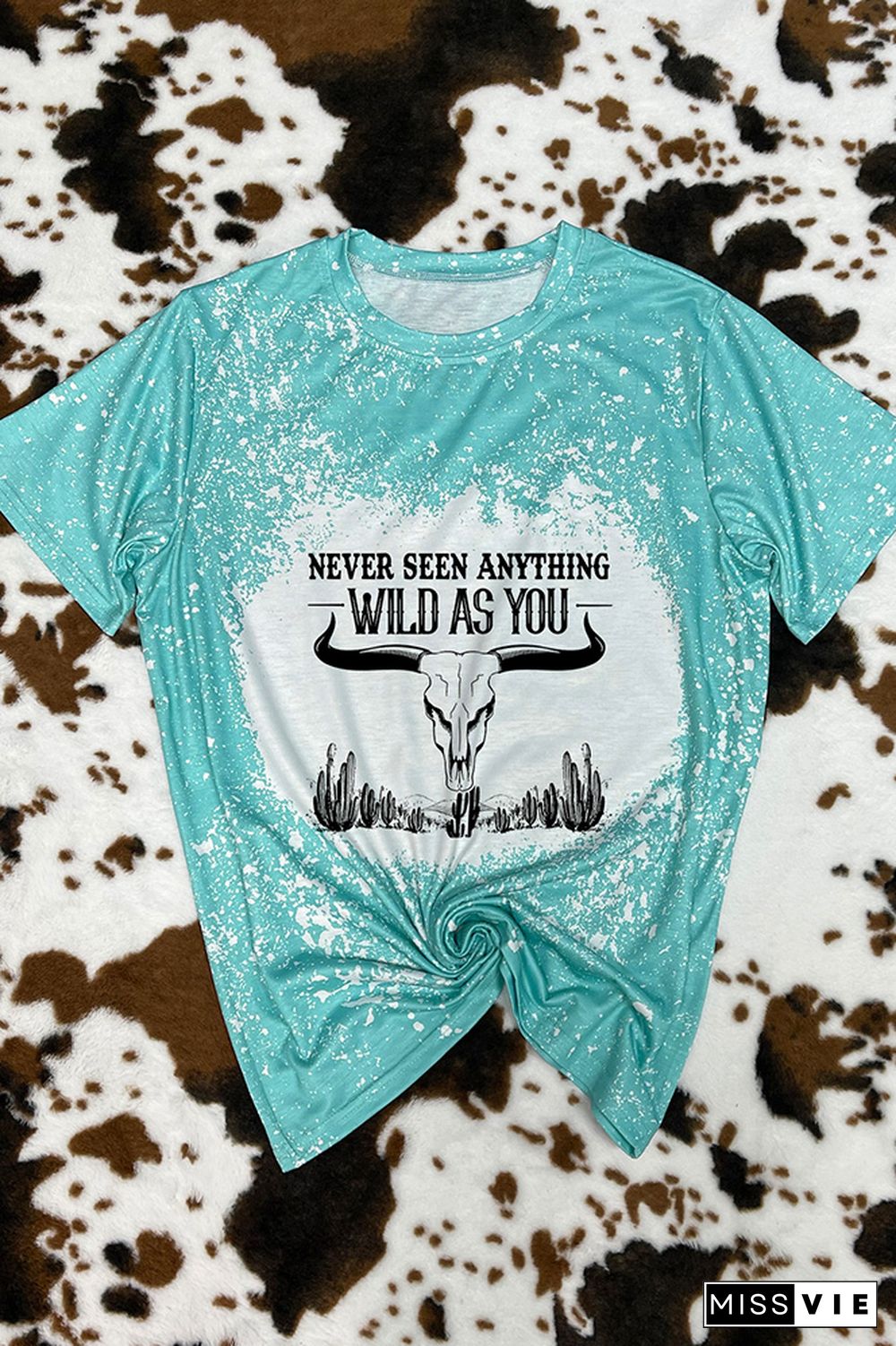 Wild As You Tie Dye Bleach Graphic Tee