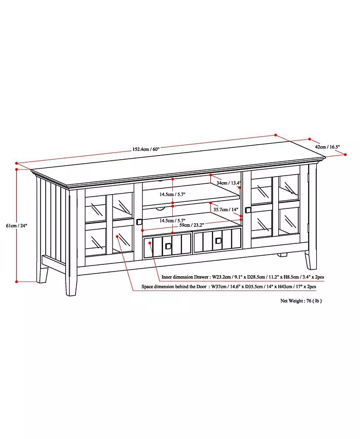 Simpli Home Acadian 60 TV Stand