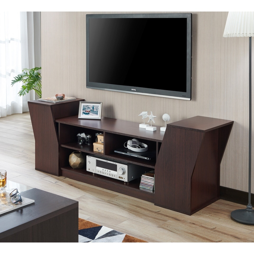 Tai Contemporary 71 inch 3 Open Shelf TV Console by Furniture of America