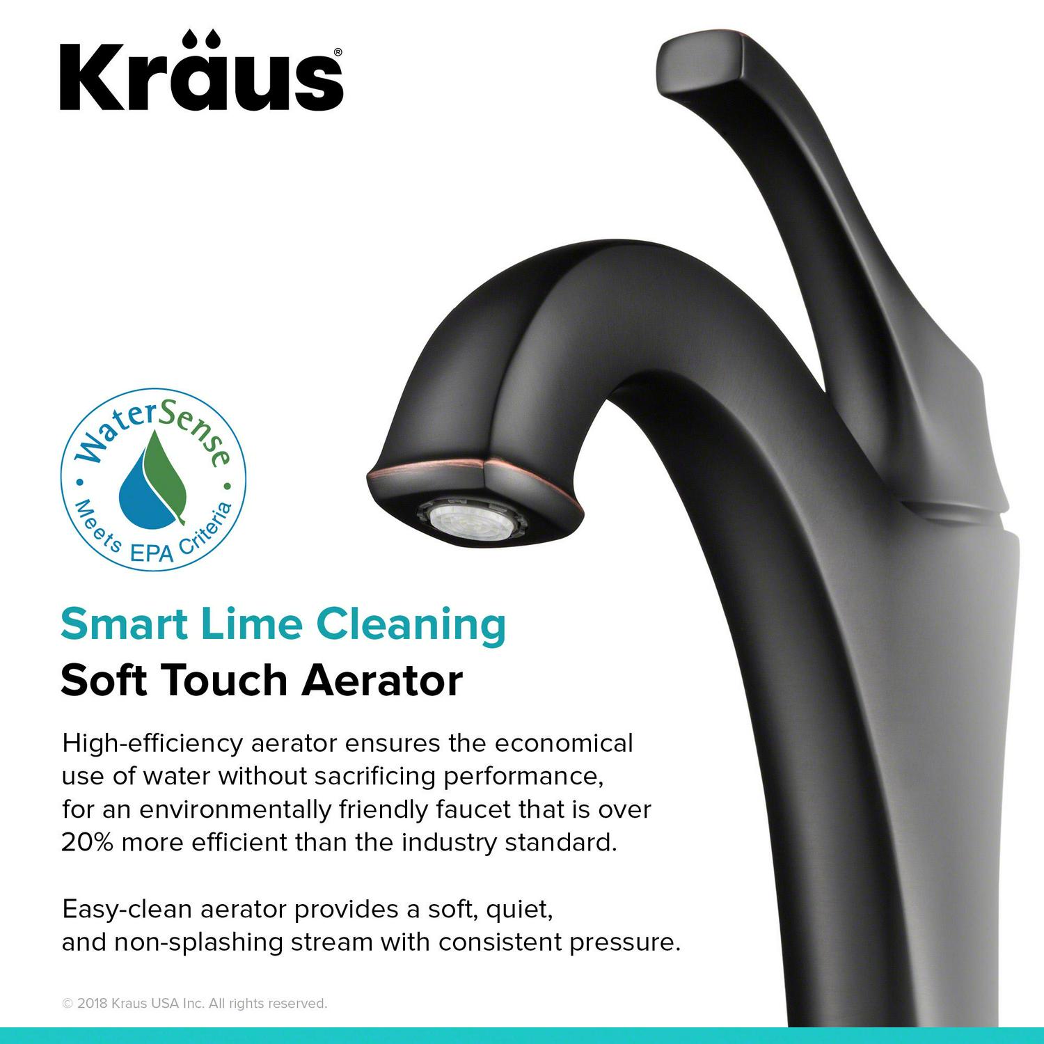 KRAUS Arlo Oil Rubbed Bronze Single Handle Vessel Bathroom Faucet with Pop Up Drain