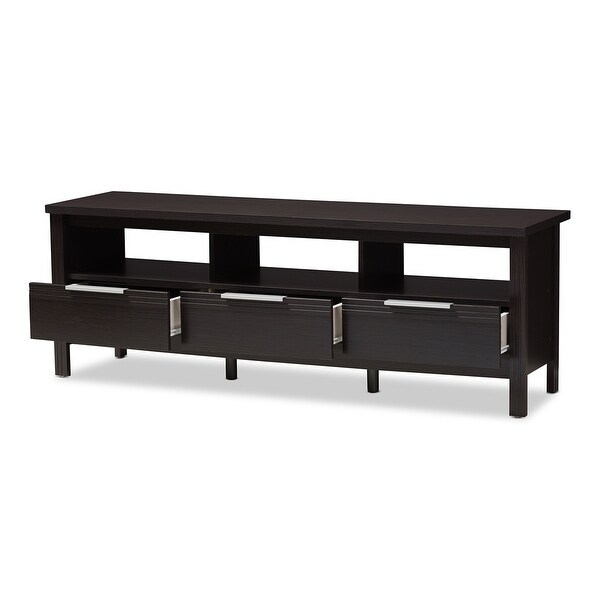 Elaine Modern and Contemporary Wenge Brown Finished TV Stand - 20.67