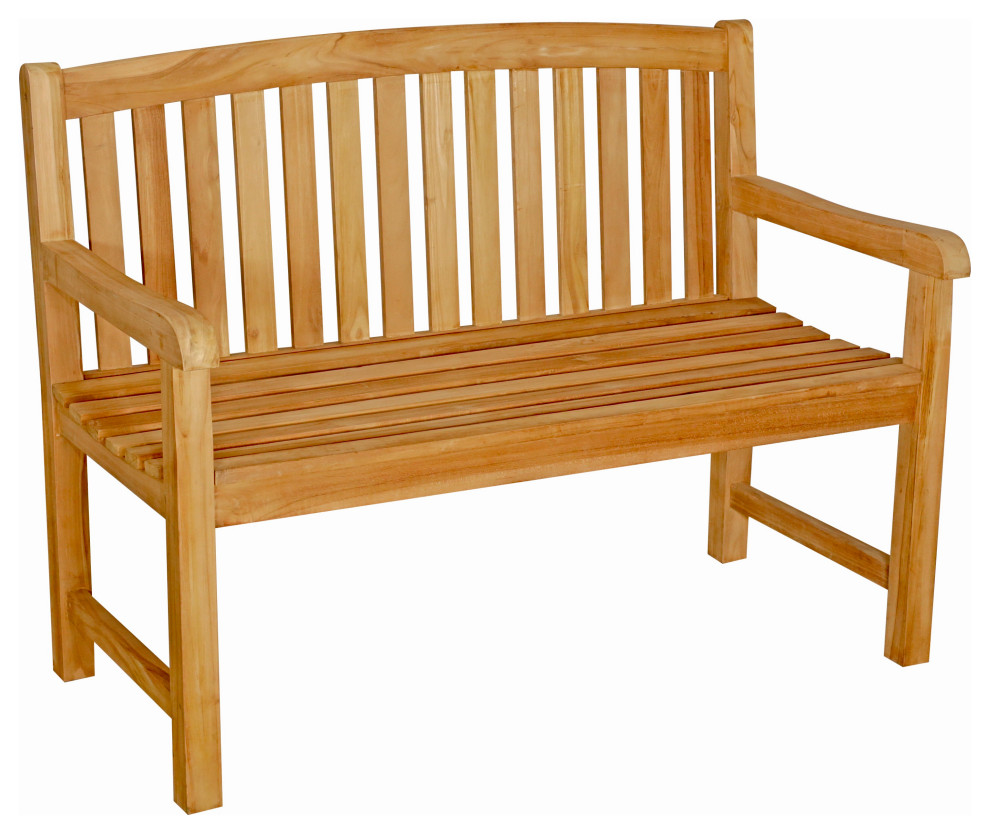 Seven Seas Teak Acapulco Outdoor Teak Wood Bench  4  x27  Transitional   Outdoor Benches   by Chic Teak  Houzz