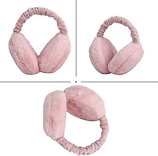 Women Winter Warm Plush Earmuff Foldable Hamburger Ear Muffs Ear Warmers