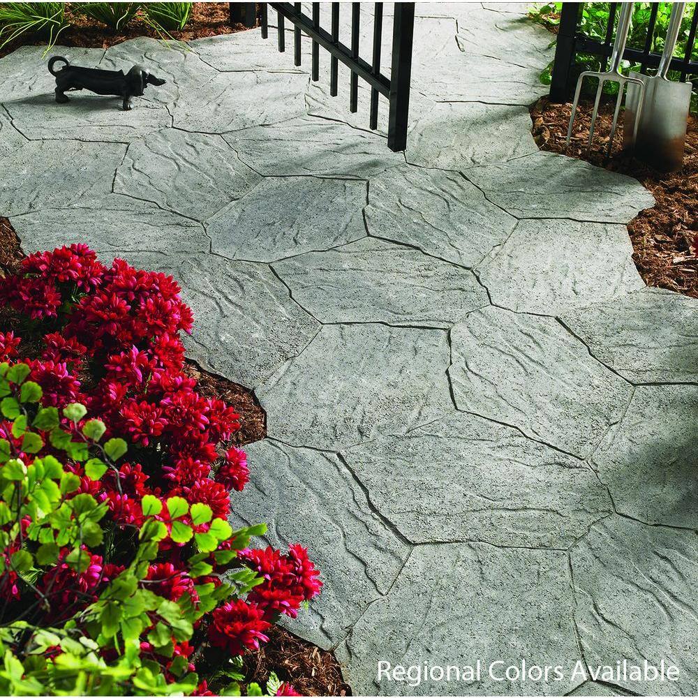 Oldcastle Portage 21 in. x 15.5 in. x 1.75 in. TanBrown Irregular Concrete Step Stone (90 Pieces  134 sq. ft.  Pallet) 12101270
