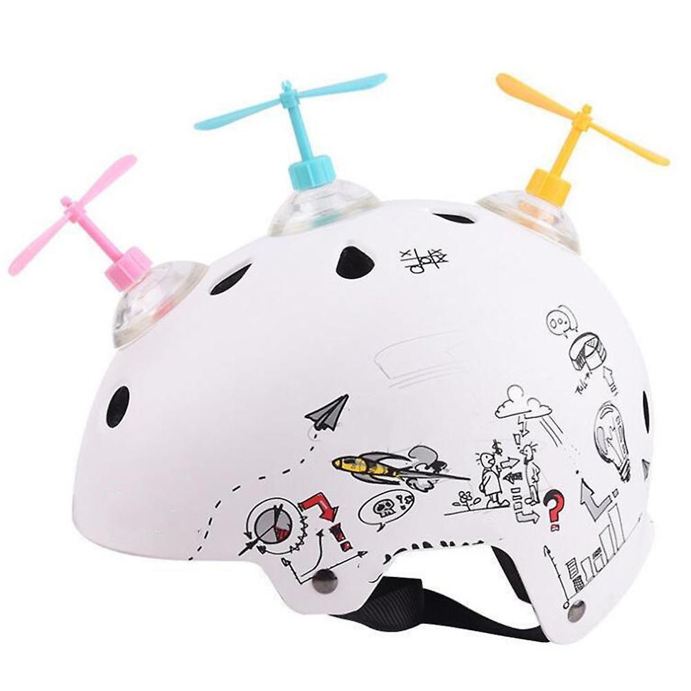 Dragonfly Helmet Decoration Propeller Electric Vehicle Bicycle Skateboard Accessories With Suction Cup Cute Cartoon Black