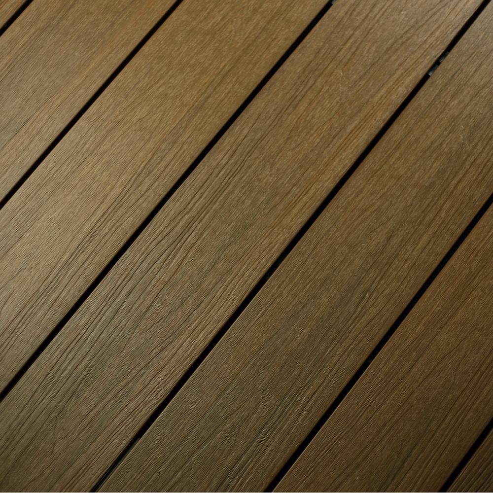 NewTechWood UltraShield Naturale Voyager Series 1 in. x 6 in. x 16 ft. Peruvian Teak Hollow Composite Decking Board (10-pack) UH02-16-N-TK-10