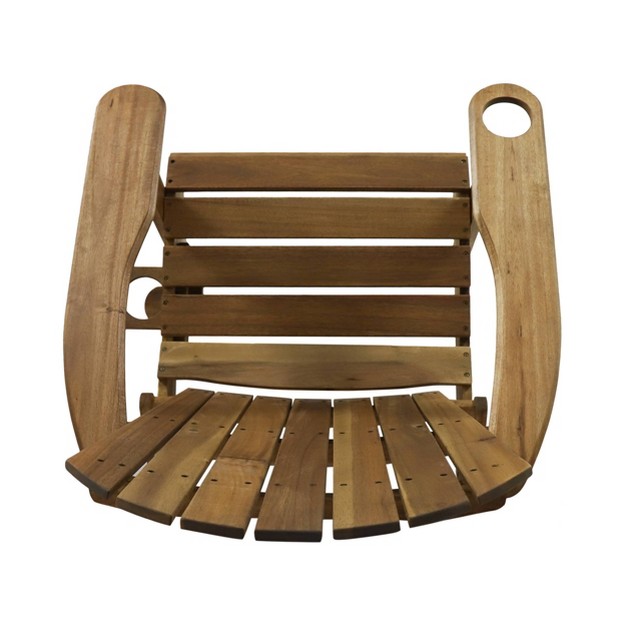 Bellwood Outdoor Acacia Wood Folding Adirondack Chair Natural Christopher Knight Home