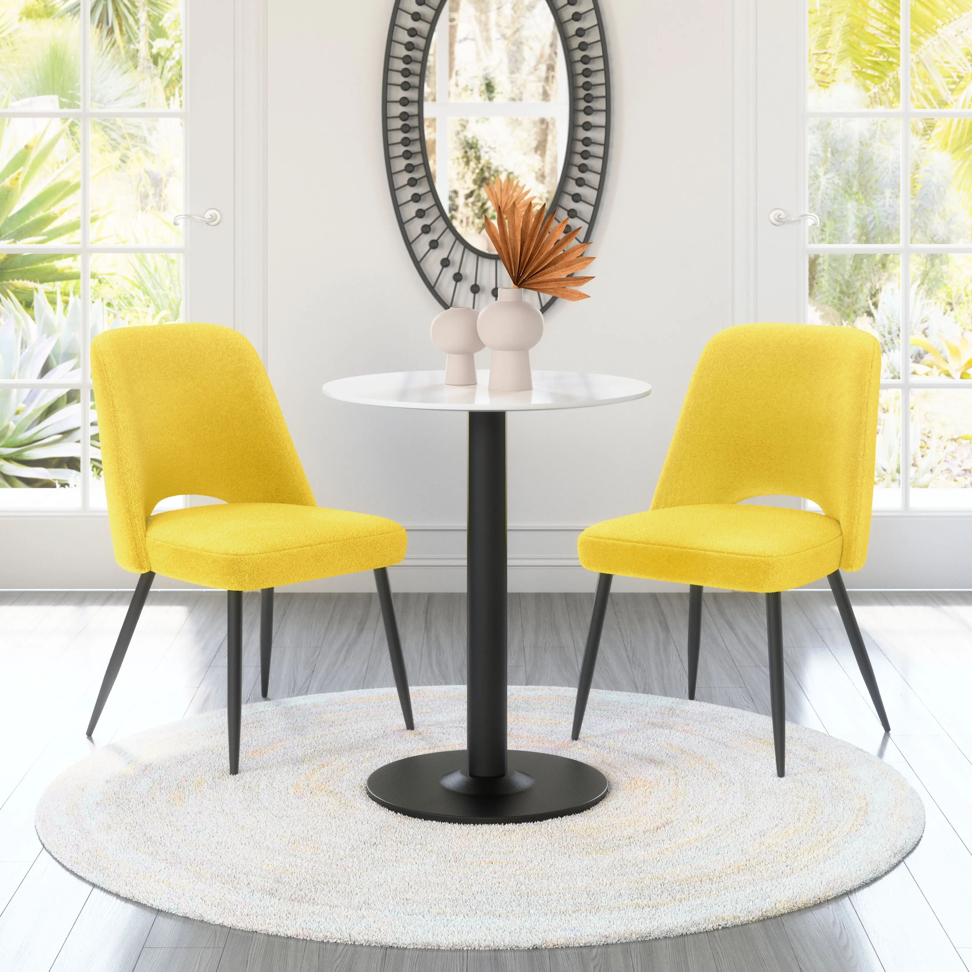 Teddy Yellow Dining Chair， Set of 2