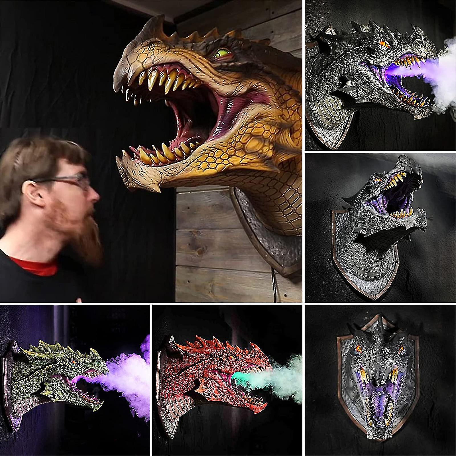 Led Light-emitting Sprayable Dinosaur Head Humidifier Wall Pendant Home Humidifier Scene Decoration Props