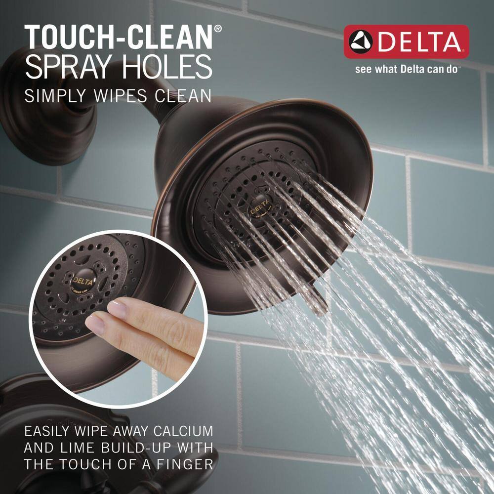 Delta Victorian 3-Spray Patterns 2.50 GPM 5.71 in. Wall Mount Fixed Shower Head in Venetian Bronze RP34355RB