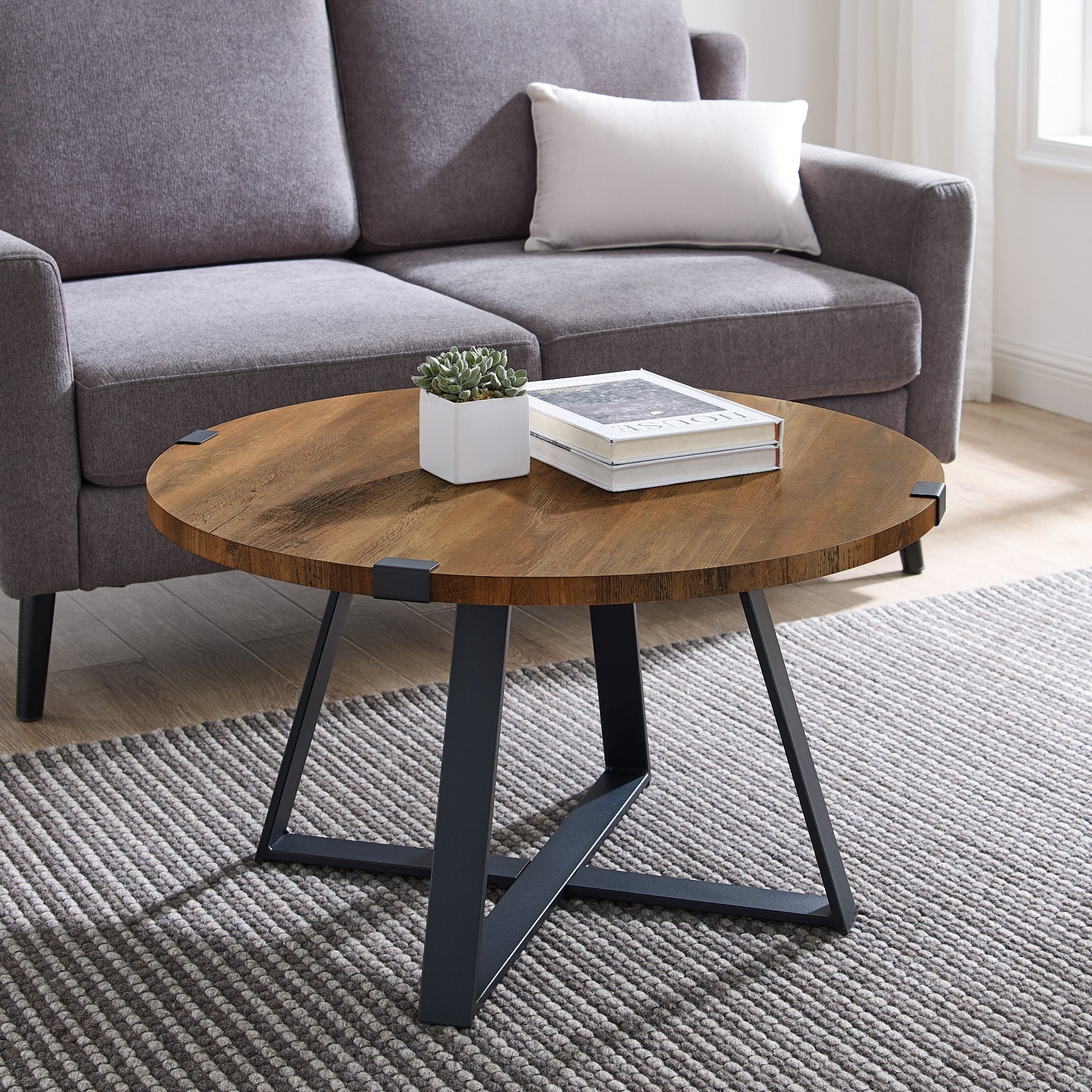 Middlebrook Designs Barnett Round Metal Wrap Coffee Table