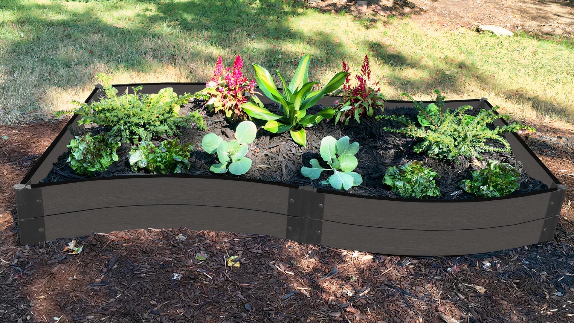 'Wavy Navy' - 4' x 8' Raised Garden Bed