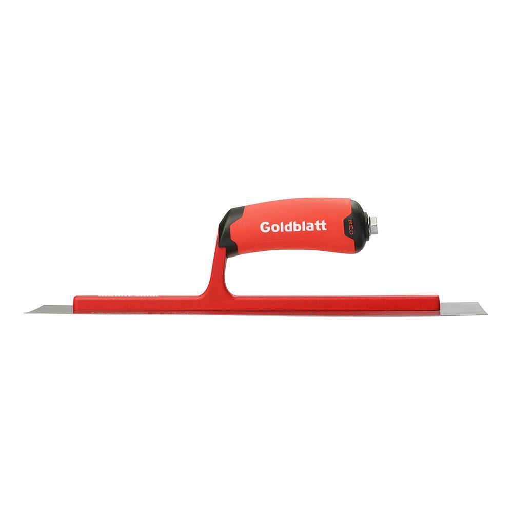 Goldblatt RED SINCE 1885 14 in. x 4 in. Pro Steel Finishing Trowel G16113