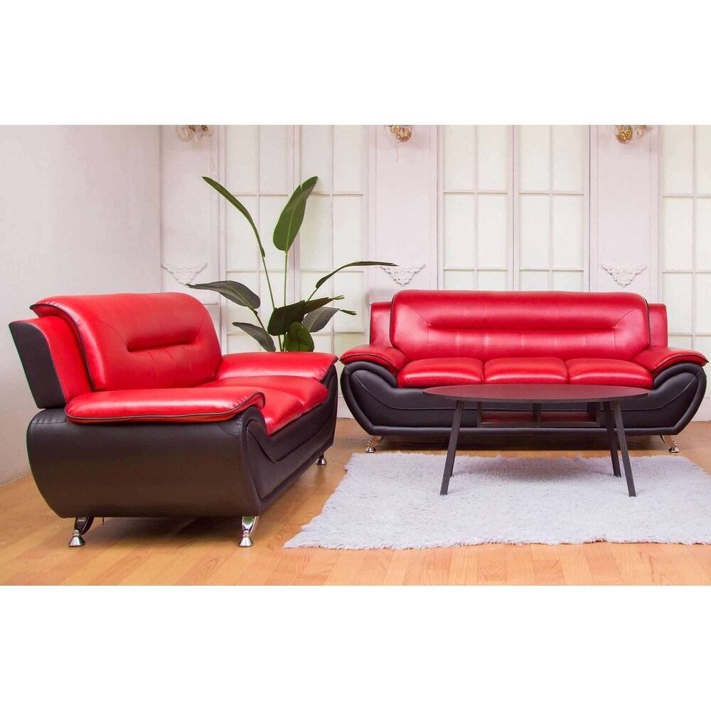 Greatime leatherette sofa and Love seat 2 piece Sets