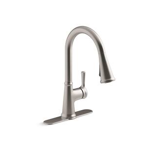 KOHLER Tyne Single-Handle Pull-Down Sprayer Kitchen Faucet in Vibrant Stainless K-R21415-VS