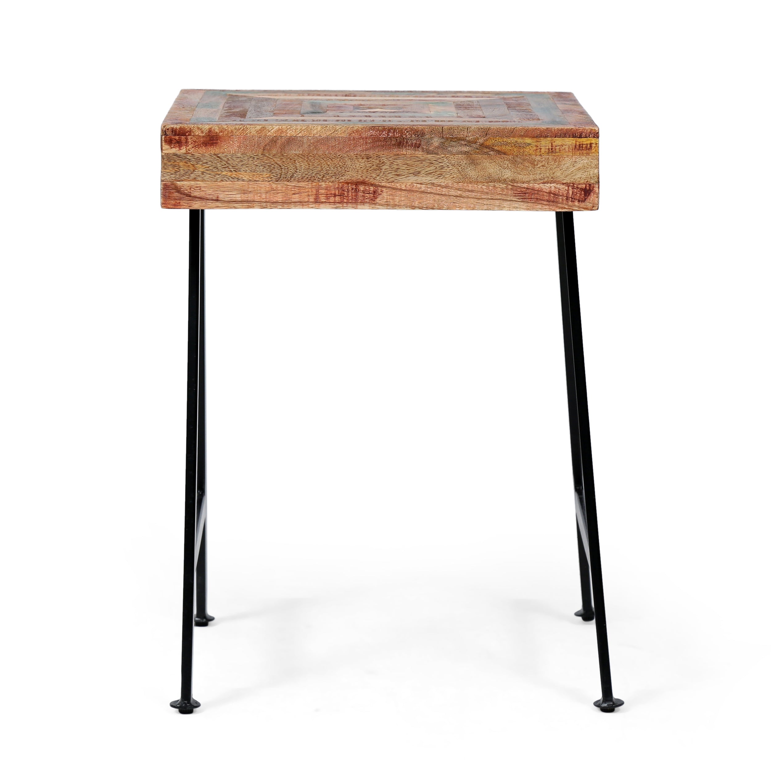 Rosewood Handcrafted Boho Mango Wood End Table