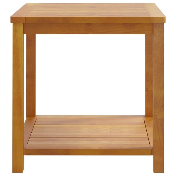 Side Table Solid Acacia Wood 17.7