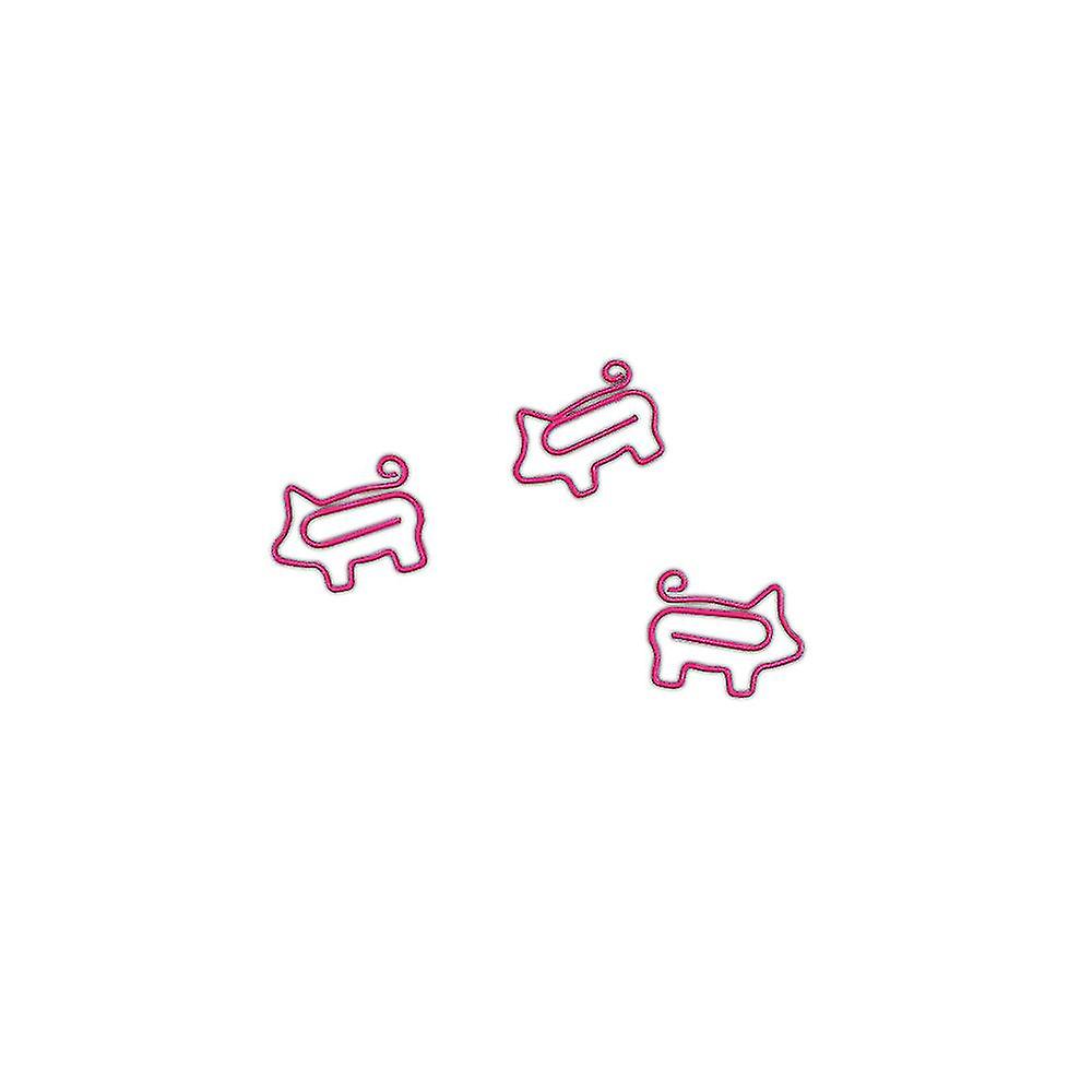 Pink Paper Clip Cute Animal Pig Shaped Bookmark