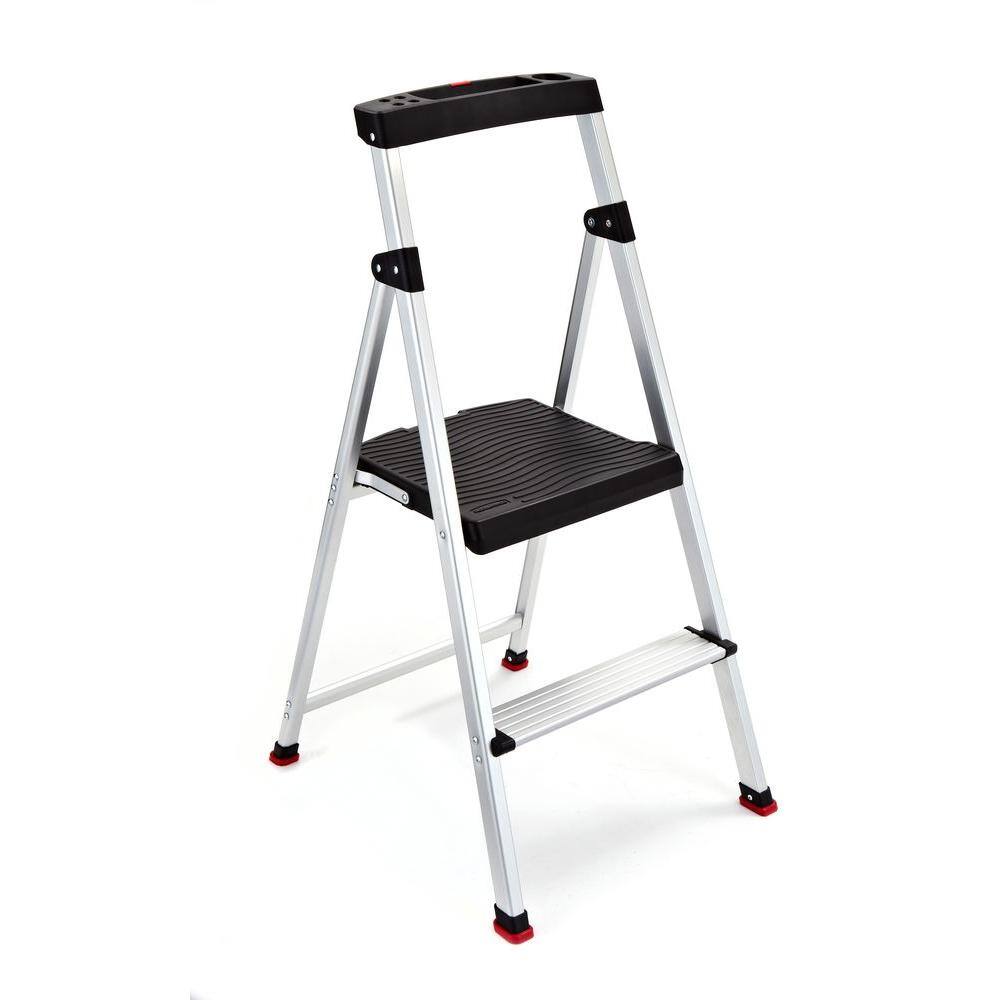 Rubbermaid 2-Step Aluminum Step Stool with 225 lb. Load Capacity Type II Duty Rating RMA-2-COM