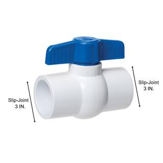 HOMEWERKS 3 in. Solvent x 3 in. Solvent Schedule 40 PVC Ball Valve VBVP40E10B