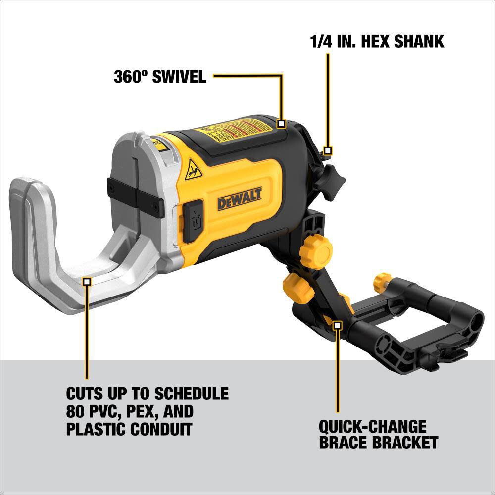 DEWALT DW PVC/PEX Cutter Attachment DWAPVCIR from DEWALT