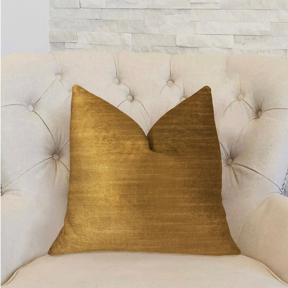 Plutus Beverly Gold Luxury Decorative Throw Pillow