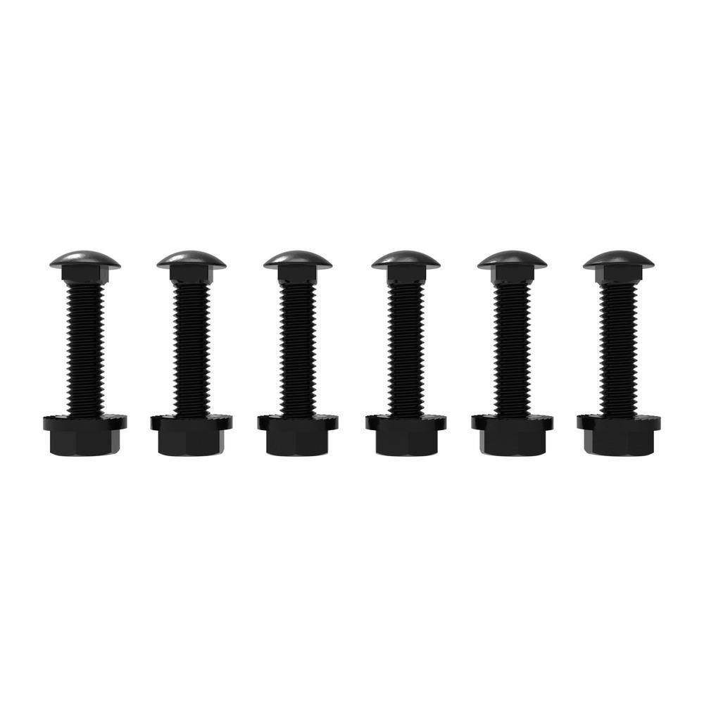 Fortress Building Products Estate Gloss Black Steel Fastener Kit (Bag of 6) 640113