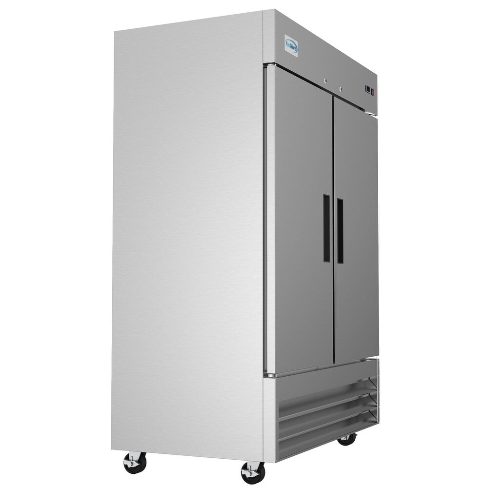 KoolMore 54 Inch 2 Door Stainless Steel Reach in Commercial Freezer 47 cu. ft.