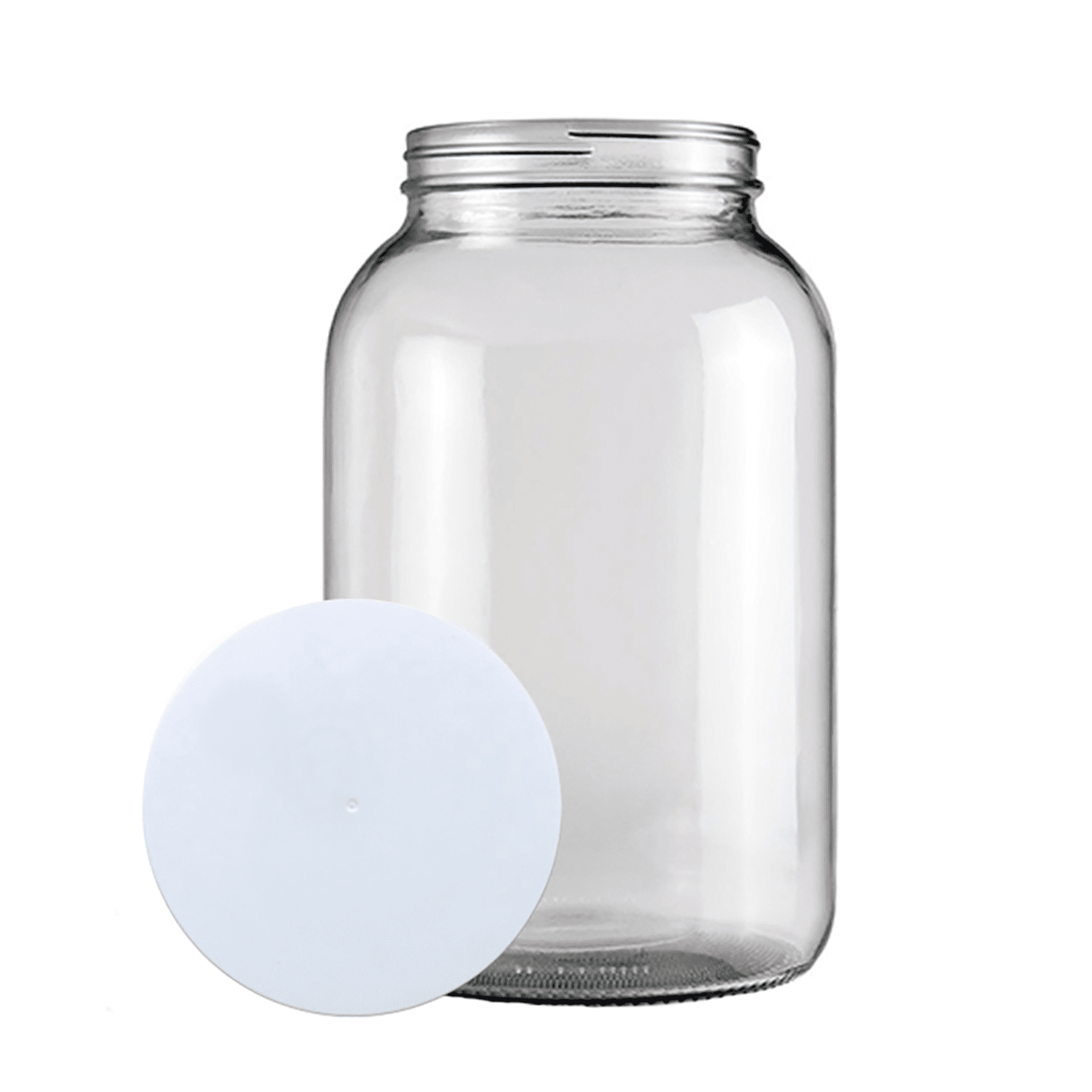 One Gallon Wide Mouth Glass Jar with Lid-Set of 4