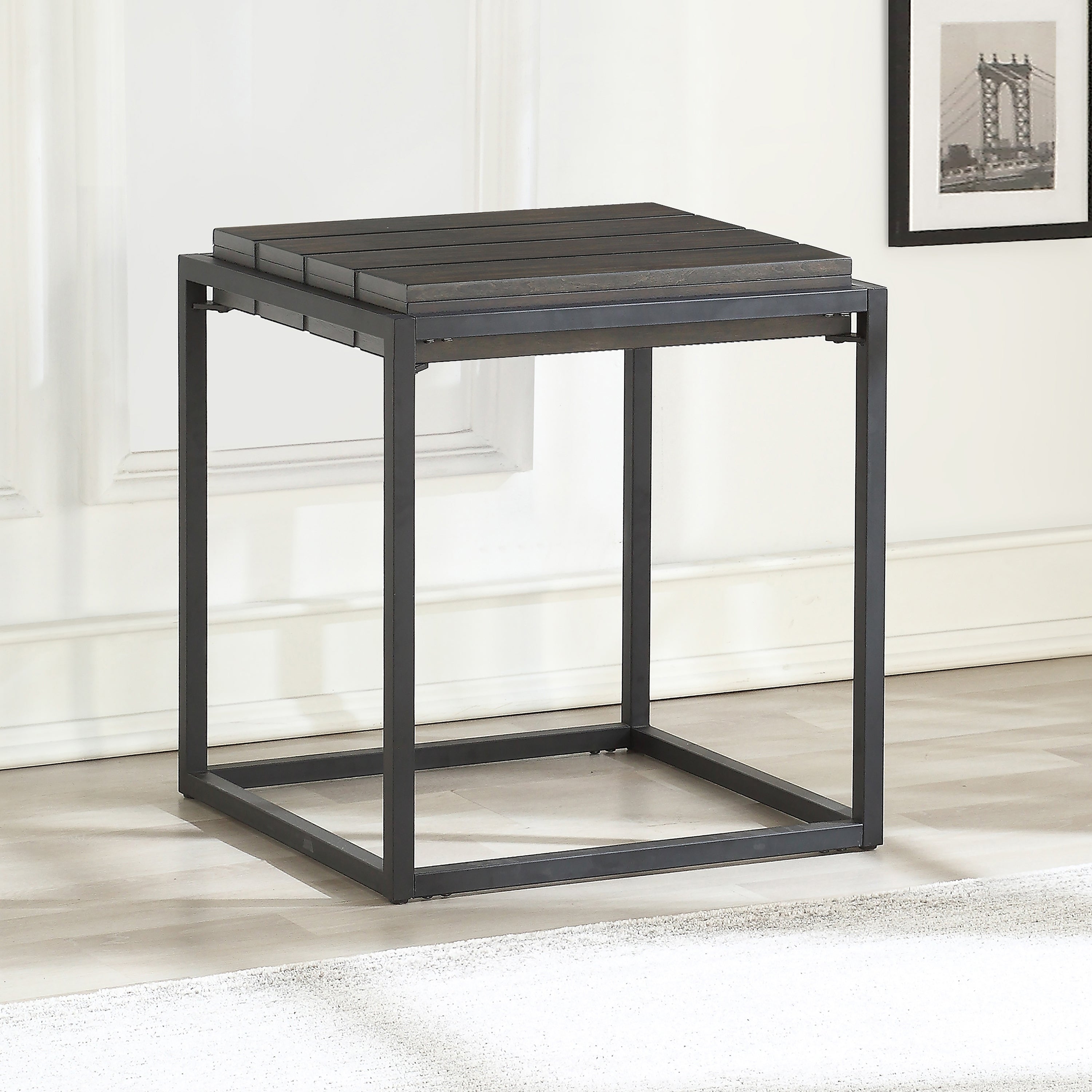 Tolleson Walnut Finish Square End Table by Greyson Living