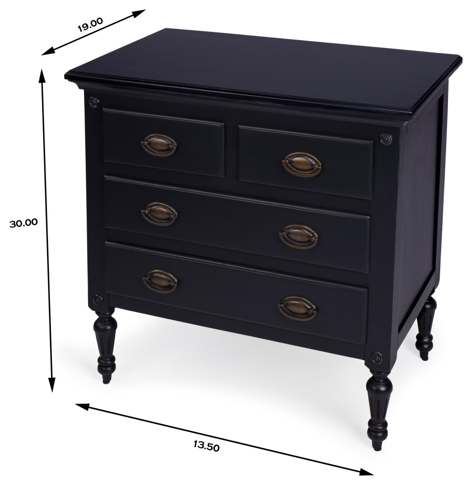 Masterpiece Drawer Chest  Black   Traditional   Accent Chests And Cabinets   by clickhere2shop  Houzz