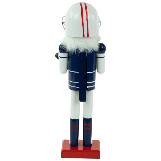 Red And White Wooden Christmas Nutcracker Football Player