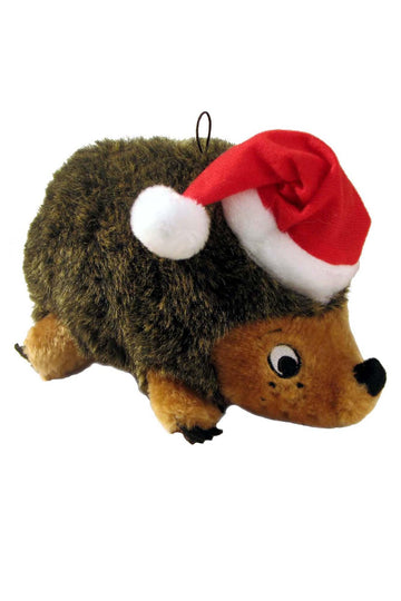 Outward Hound Hedgehogz with Santa Hat Dog Toy， Medium