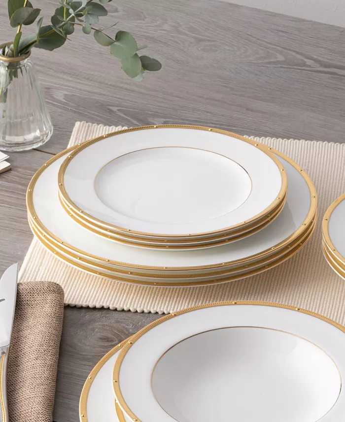 Noritake Rochelle Gold Set of 4 Dinner Plates Service For 4