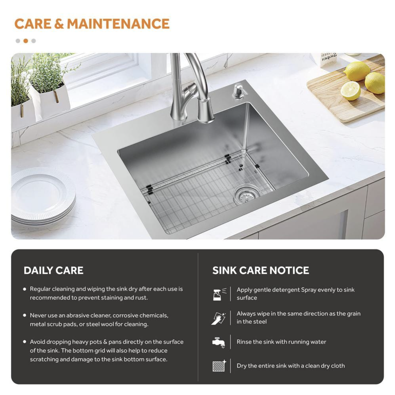 Glacier Bay AIO Dolancourt Tight Radius Drop-in/Undermount 18G Stainless Steel 25 in. Single Bowl Kitchen Sink with Pull-Down Faucet