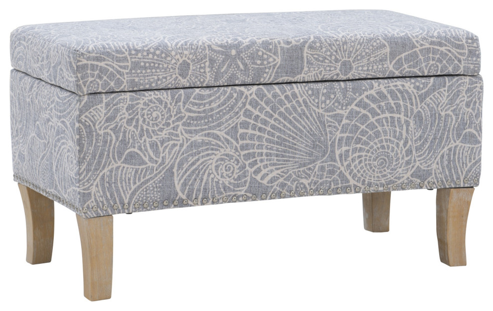 Stephanie Upholstered Storage Ottoman  Stone   Beach Style   Footstools And Ottomans   by GwG Outlet  Houzz