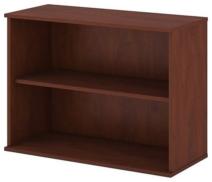 30H 2 Shelf Bookcase in Hansen Cherry   Engineered Wood   Bookcases   by Homesquare  Houzz