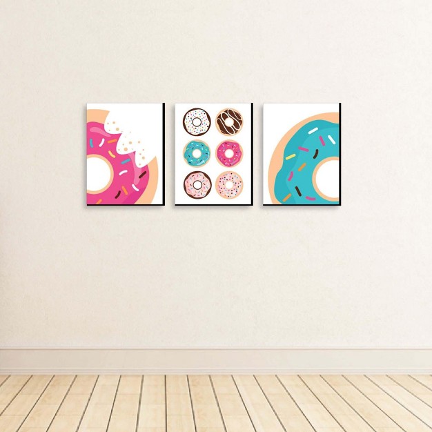 Big Dot Of Happiness Donut Worry Let x27 s Party Doughnut Kitchen Wall Art Nursery Decor amp Restaurant Decorations 7 5 X 10 Inches Set Of 3 Prints