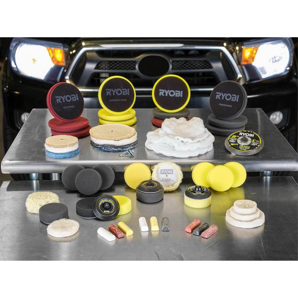 RYOBI 4 in. to 7 in. Buffing Bonnet Set (2-Piece) A92201